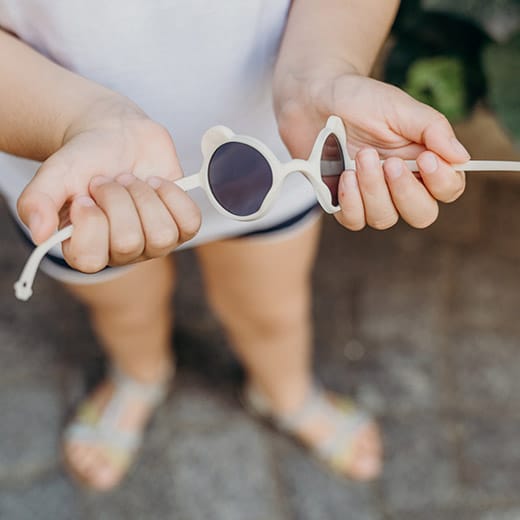 Sunglasses, 1-2 years old Peach pink bear