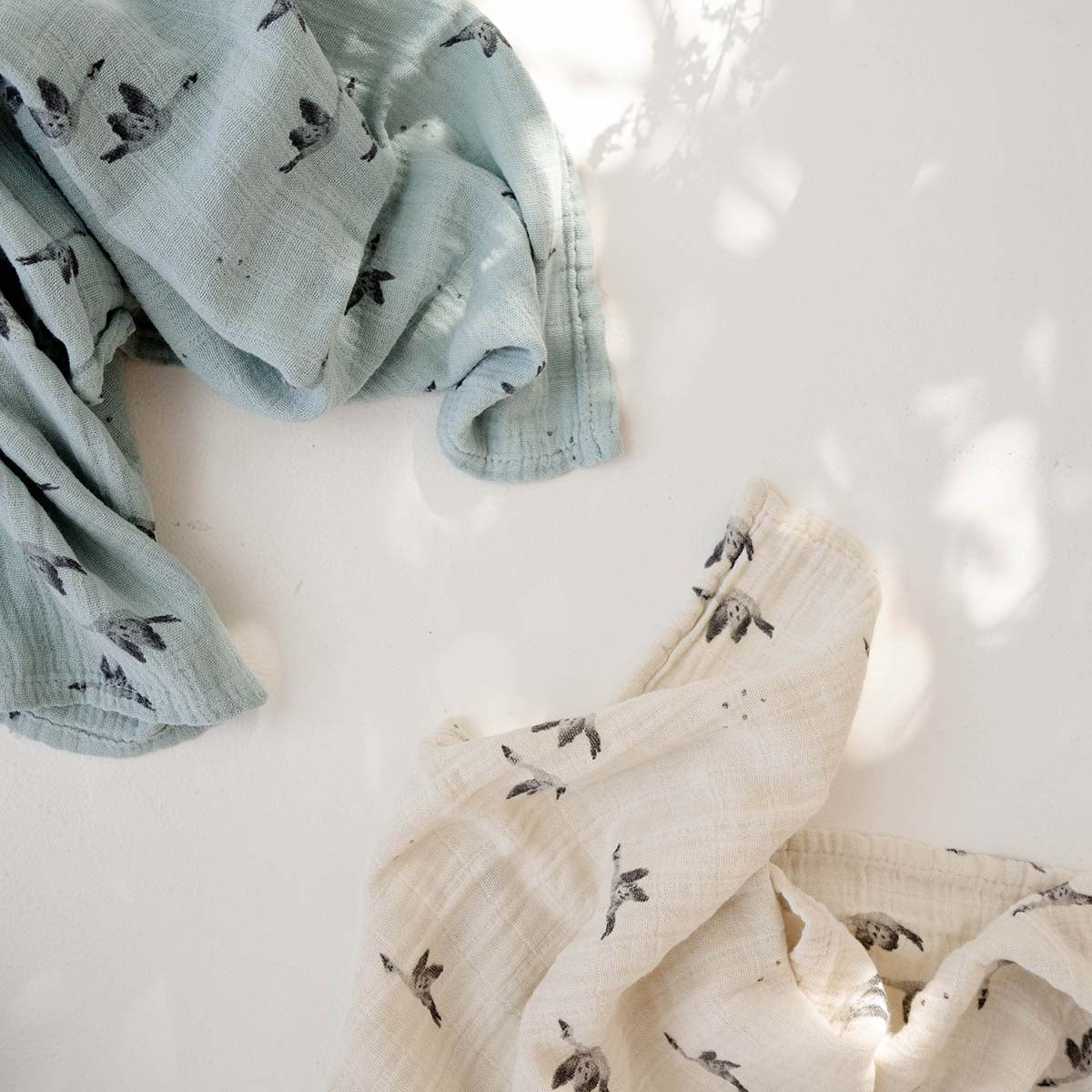 Muslin Blanket - Blue Spray Goose