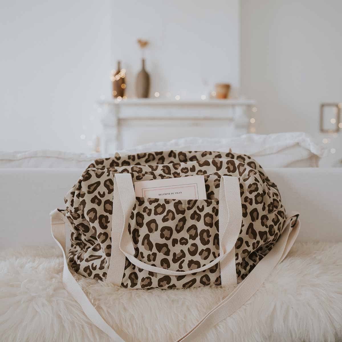 Diaper Bag / Weekend Bag - Natural Leopard
