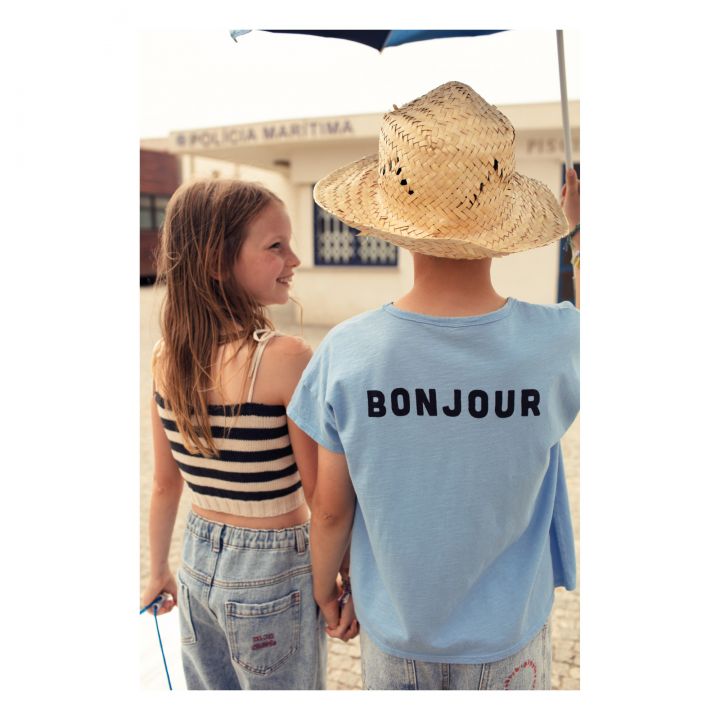 Hello/Bonjour T-Shirt - Blue