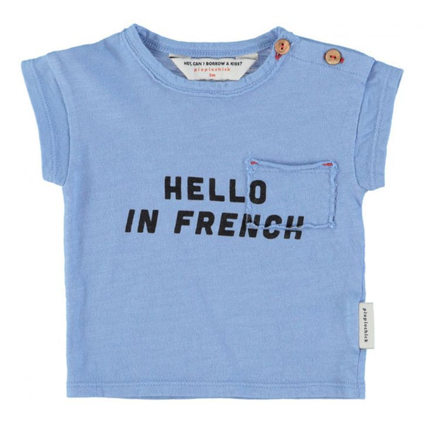 Hello/Bonjour T-Shirt - Blue