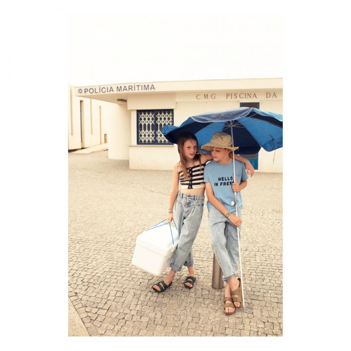 Hello/Bonjour T-Shirt - Blue