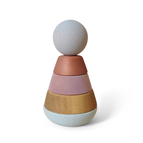 Tour empilable en bois - Pastel