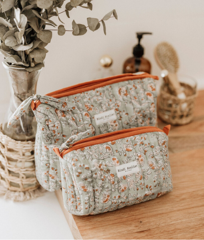 Toiletry/makeup bags - Sarika Matcha